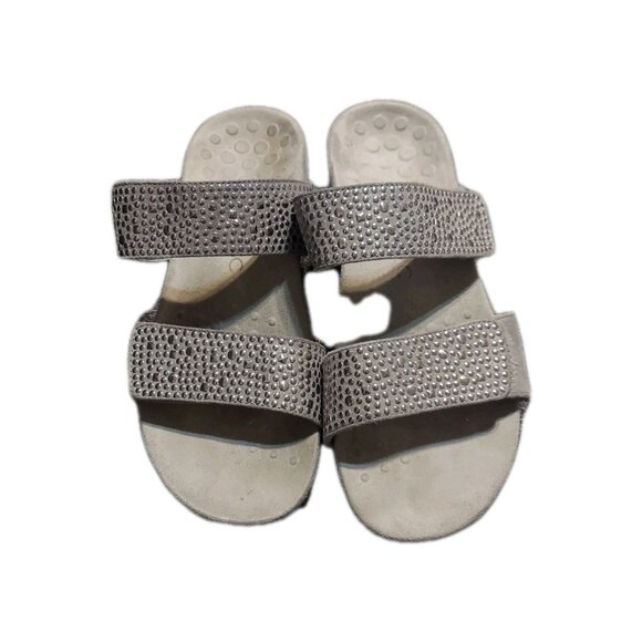 Vionic Shoes - Vionic Women’s Samoa SlideStudded Sandals Embellished Adjustable Metallic Size 9